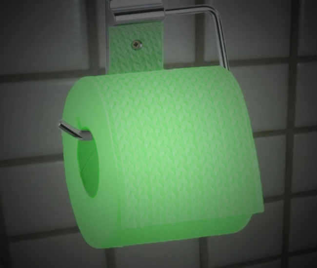 Świecący papier toaletowy