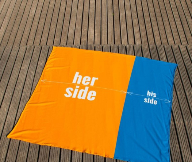 Ręcznik dla pary - Her Side His Side